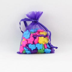 4in. x 5in. Purple Sheer Organza Pouch (12)