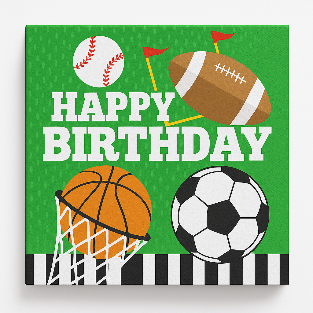 All-Star Sports Birthday Beverage Napkins