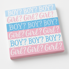 "Pink or Blue? Baby Shower Beverage Napkins"