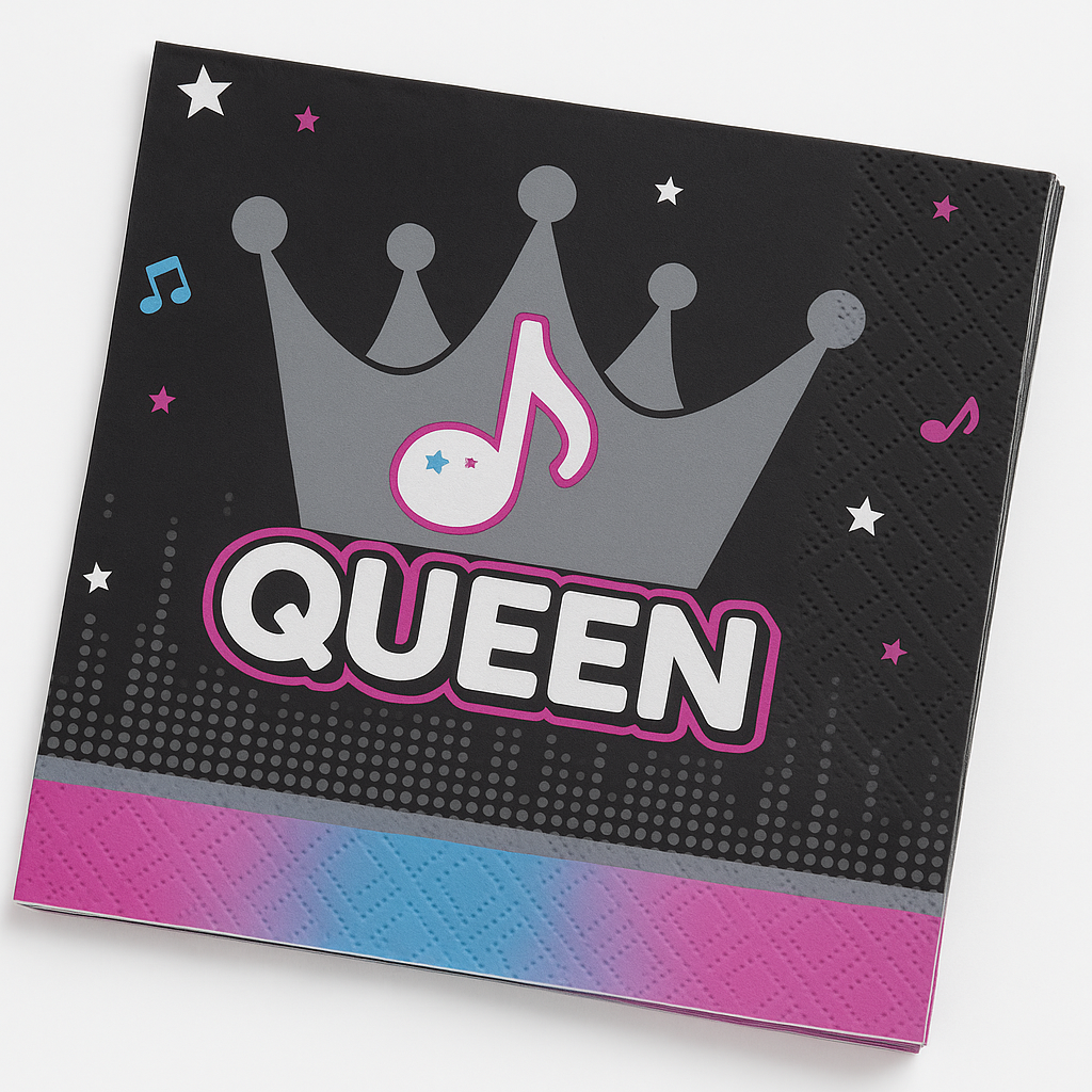 "Queen" Beverage Napkins - Internet Famous Design, 16-Pack