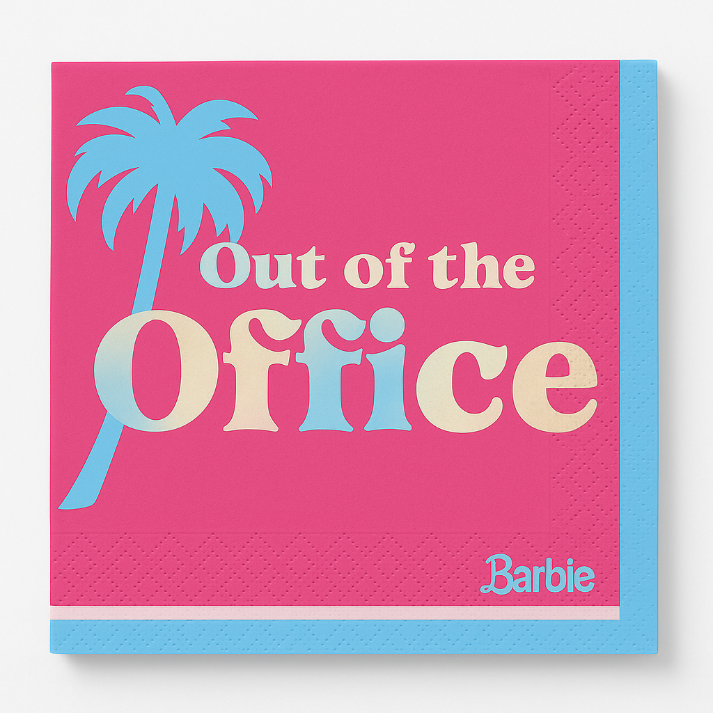 Barbie Dream Party "Out of the Office" Beverage Napkins - 16 Pack