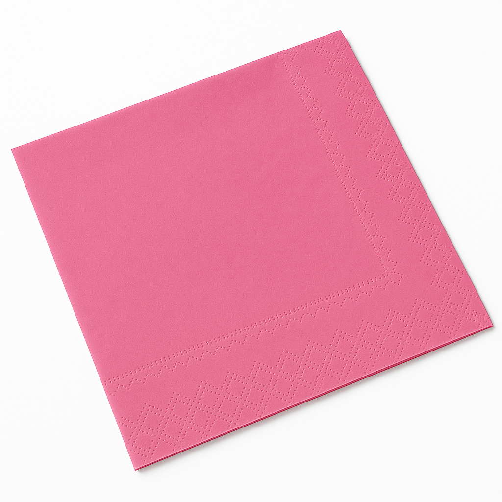 Bright Pink Luncheon Napkins with Hot Stamp