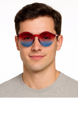 Frameless Red, White, and Blue Team Spirit Glasses
