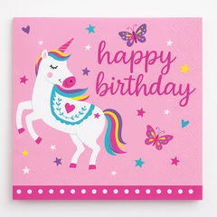 Enchanted Unicorn Birthday Lunch Napkins