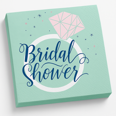 Mint Bridal Shower Luncheon Napkins