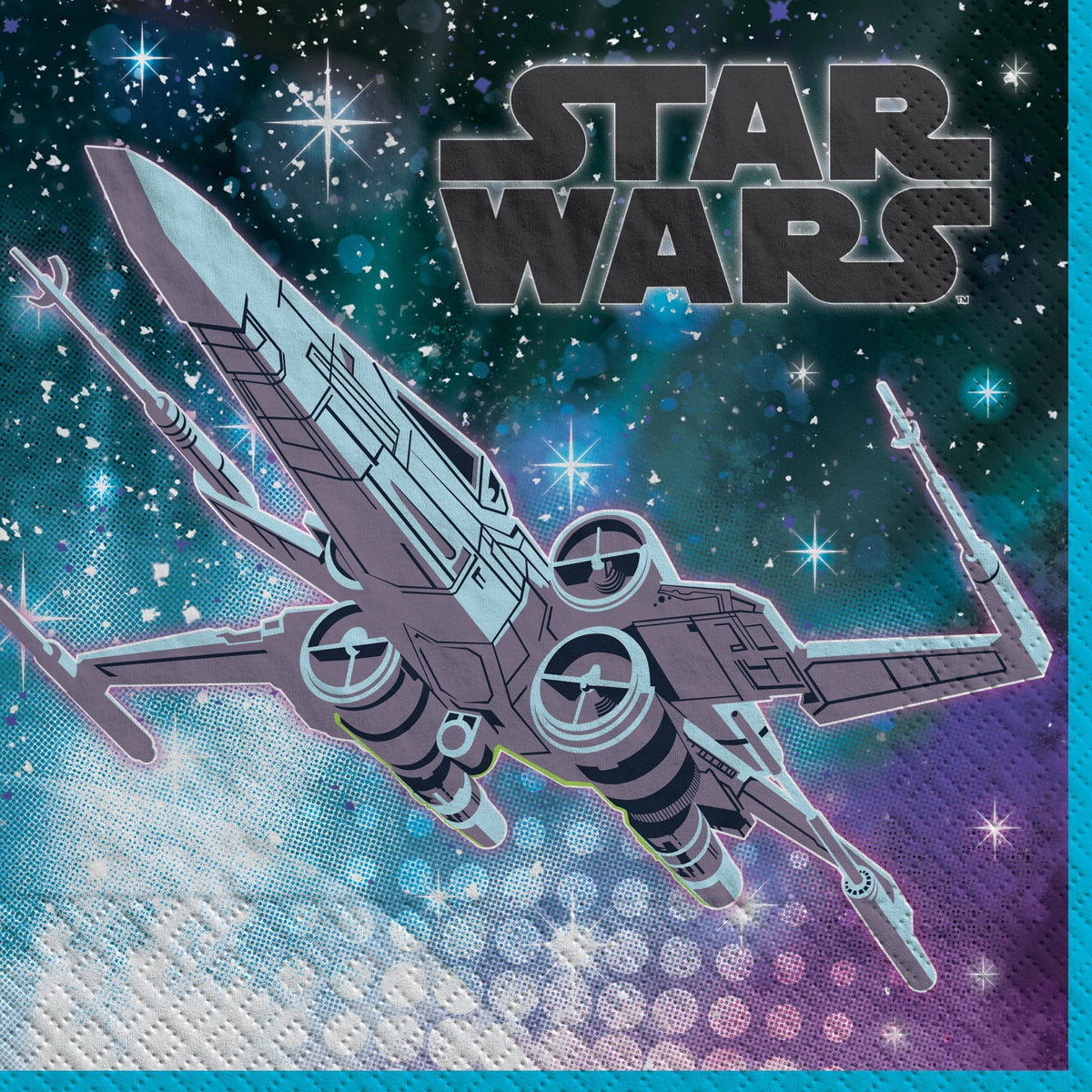 Star Wars Galaxy X-Wing Lunch Napkins - 6.5 In. x 6.5 In. - 16 Pack