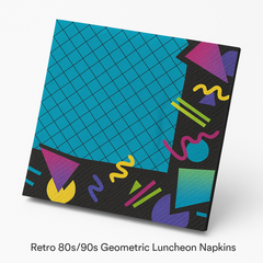 Retro 80s/90s Geometric Luncheon Napkins