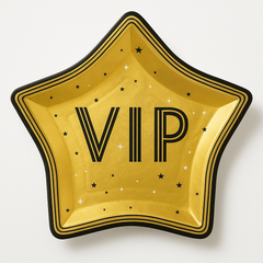 Hollywood VIP Star-Shaped Paper Plates, 10.5-Inch, 8-Pack