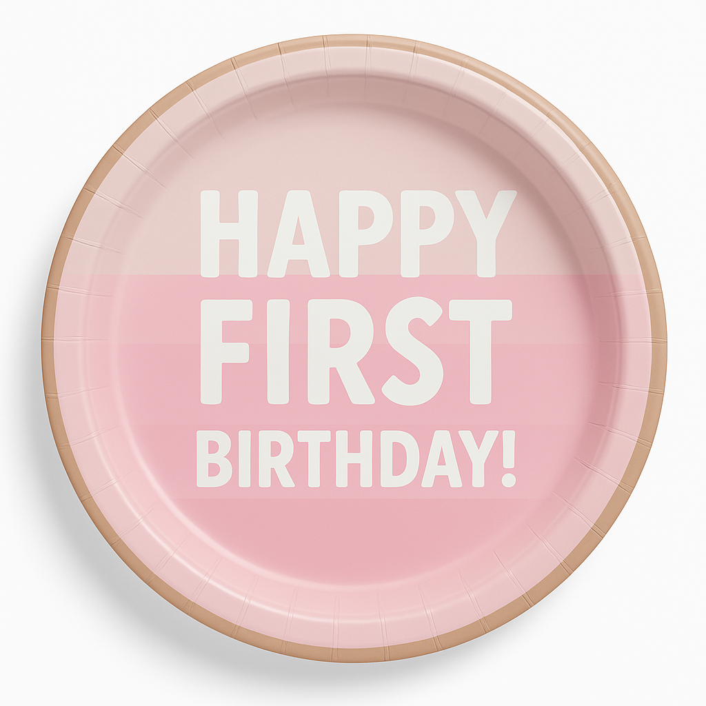 Baby's First Birthday 7" Round Paper Plates
