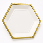 White Hexagon Metallic 7