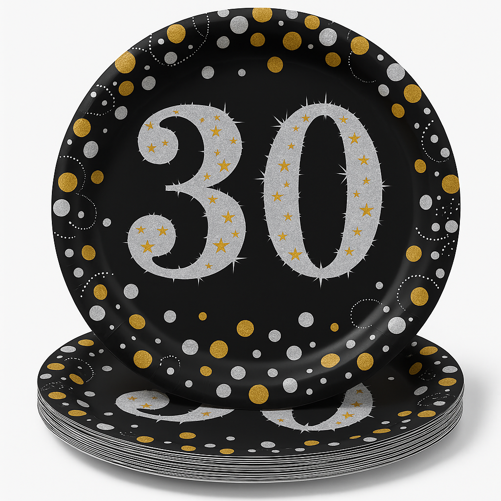 Prismatic Sparkle Celebration 7" Round Plates