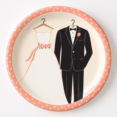 Elegant Wedding Attire 6.75" Paper Plates