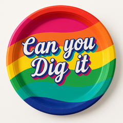 Good Vibes '70s Paper Dessert Plates - 8 Pack