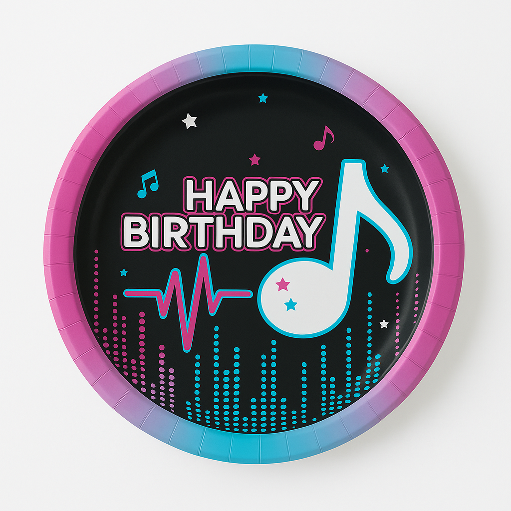 Internet Famous Birthday Dessert Plates, 7-Inch Round, 8-Pack