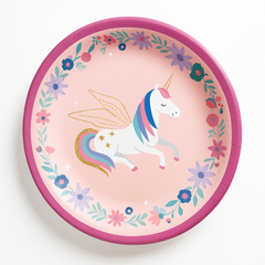 Enchanting Unicorn 6.75" Paper Plates - Set of 8