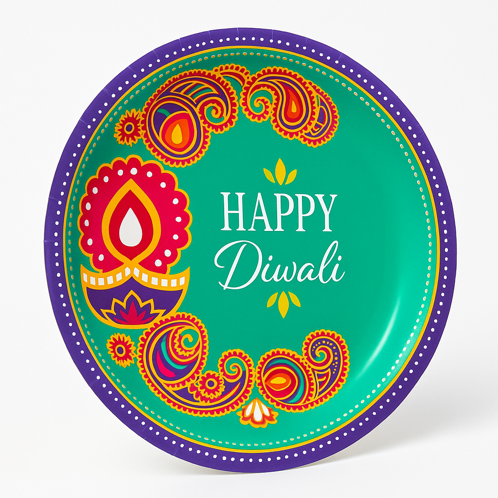 Rangoli Dream 7" Diwali Paper Plates