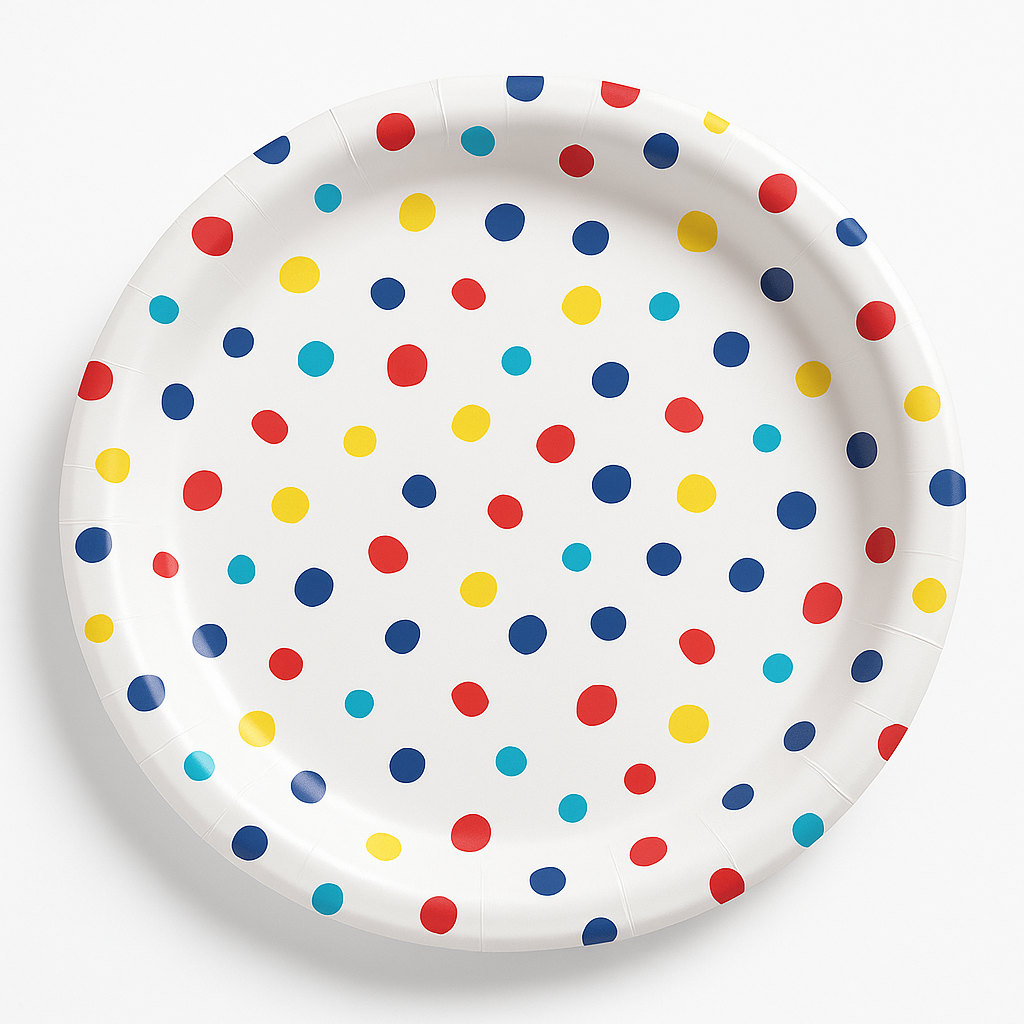 Colorful Polka Dot 6.75" Round Paper Plates