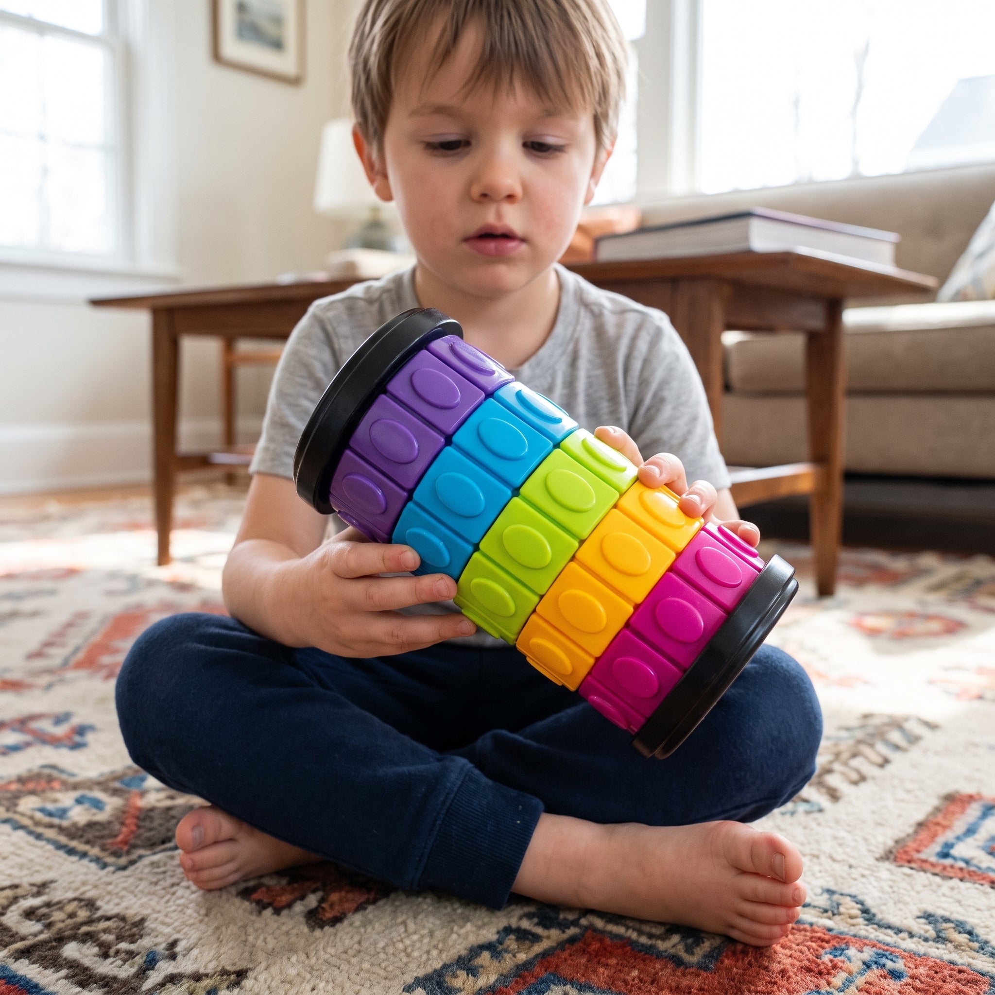 Colorful Mini Cylinder Puzzle Game