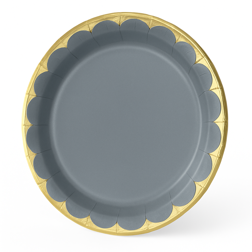 Elegant Silver 10" Paper Dinner Plates