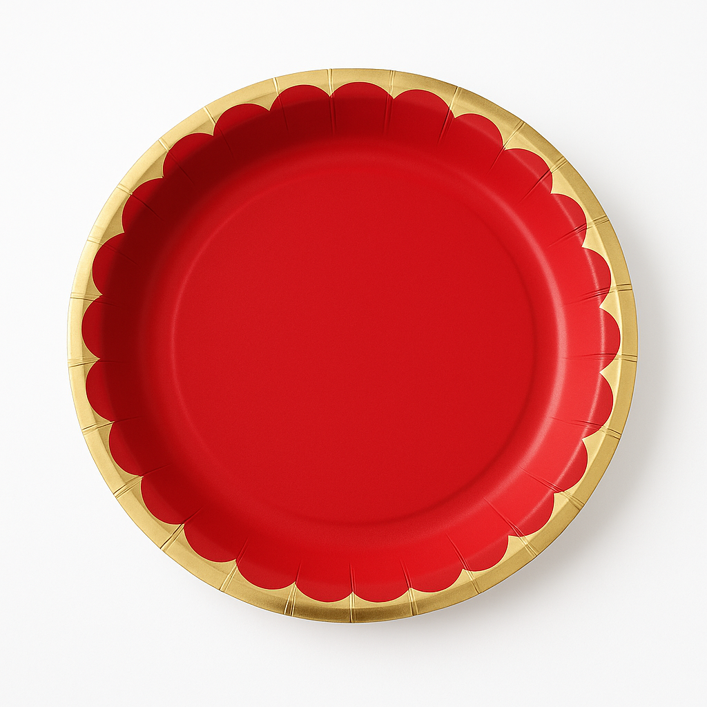 Vibrant Red 6.75" Paper Plates