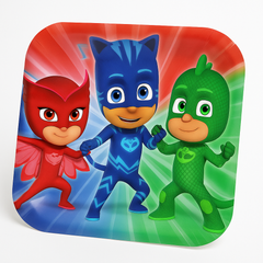 PJ Masks 9" Square Paper Plates - Party Pack of 8