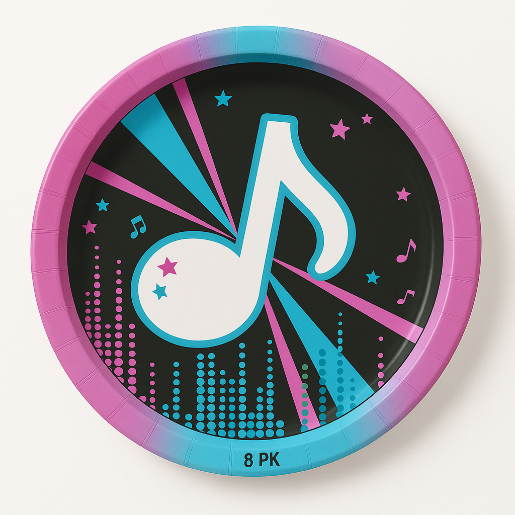 Internet Famous 9" Round Paper Lunch Plates - 8 Pack