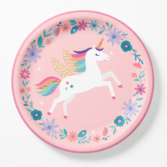Enchanted Unicorn Birthday Paper Plates - 8.5" (8 Count)
