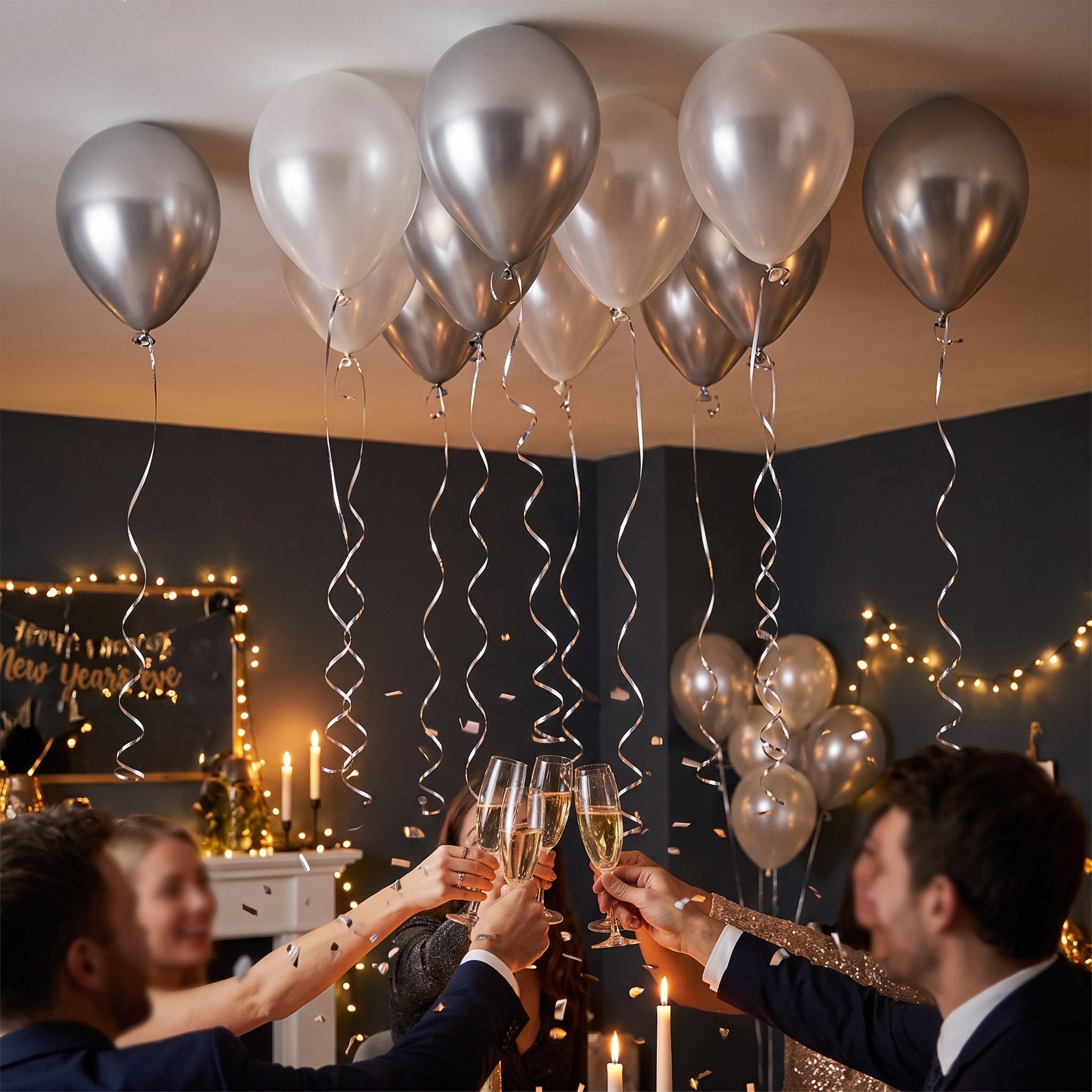 Platinum Mix Latex Balloons, 11-Inch, 15-Pack