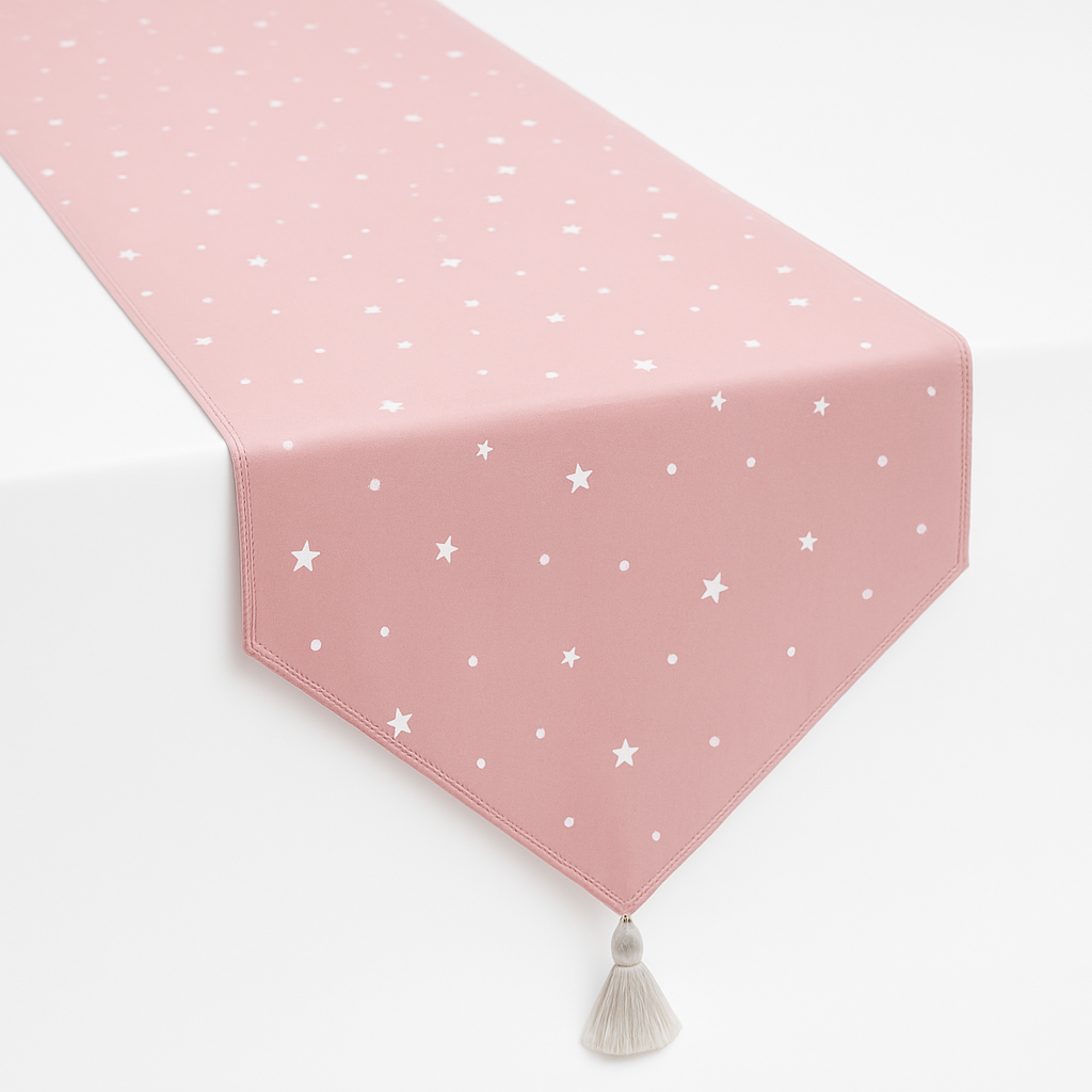 Baby's First Birthday Starry Polyester Table Runner