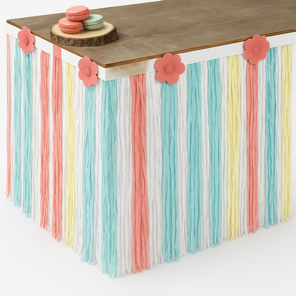 Free Spirit Paper Table Skirt for Baby's First Birthday
