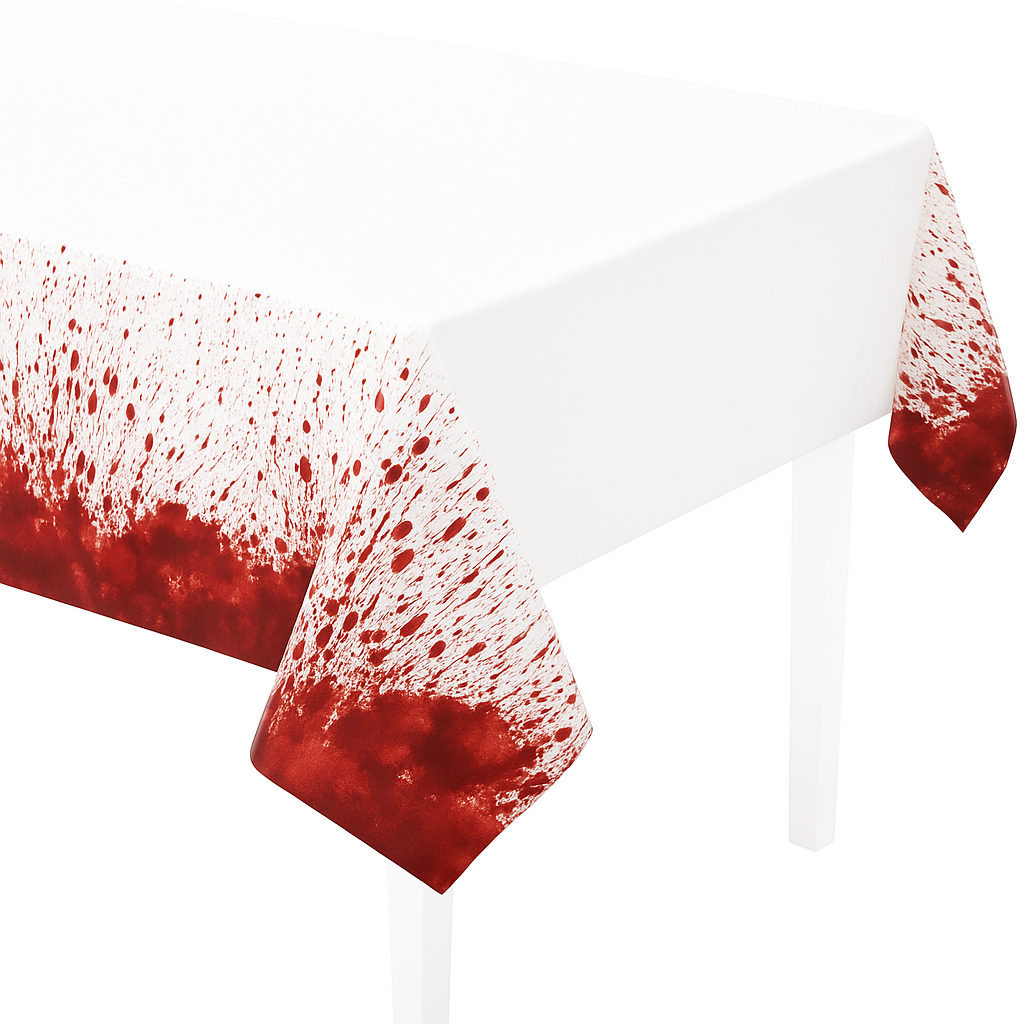 Blood Splatter Halloween Plastic Table Cover