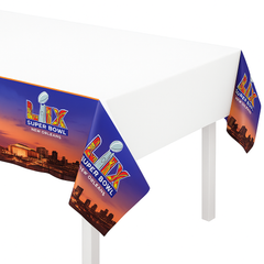 Super Bowl LIX Plastic Table Cover - Reusable, 54" x 96"