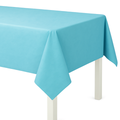 Caribbean Blue Flannel Backed Table Cover