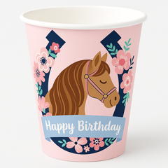 Saddle Up Western Birthday Paper Cups, 9 oz, 8 Pack