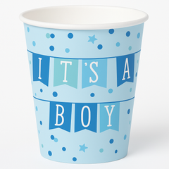 "It's a Boy" 9 oz. Paper Cups for Baby Shower
