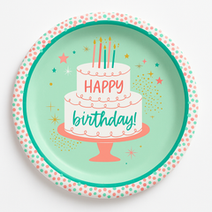 Happy Birthday 10.5" Decorative Paper Plates
