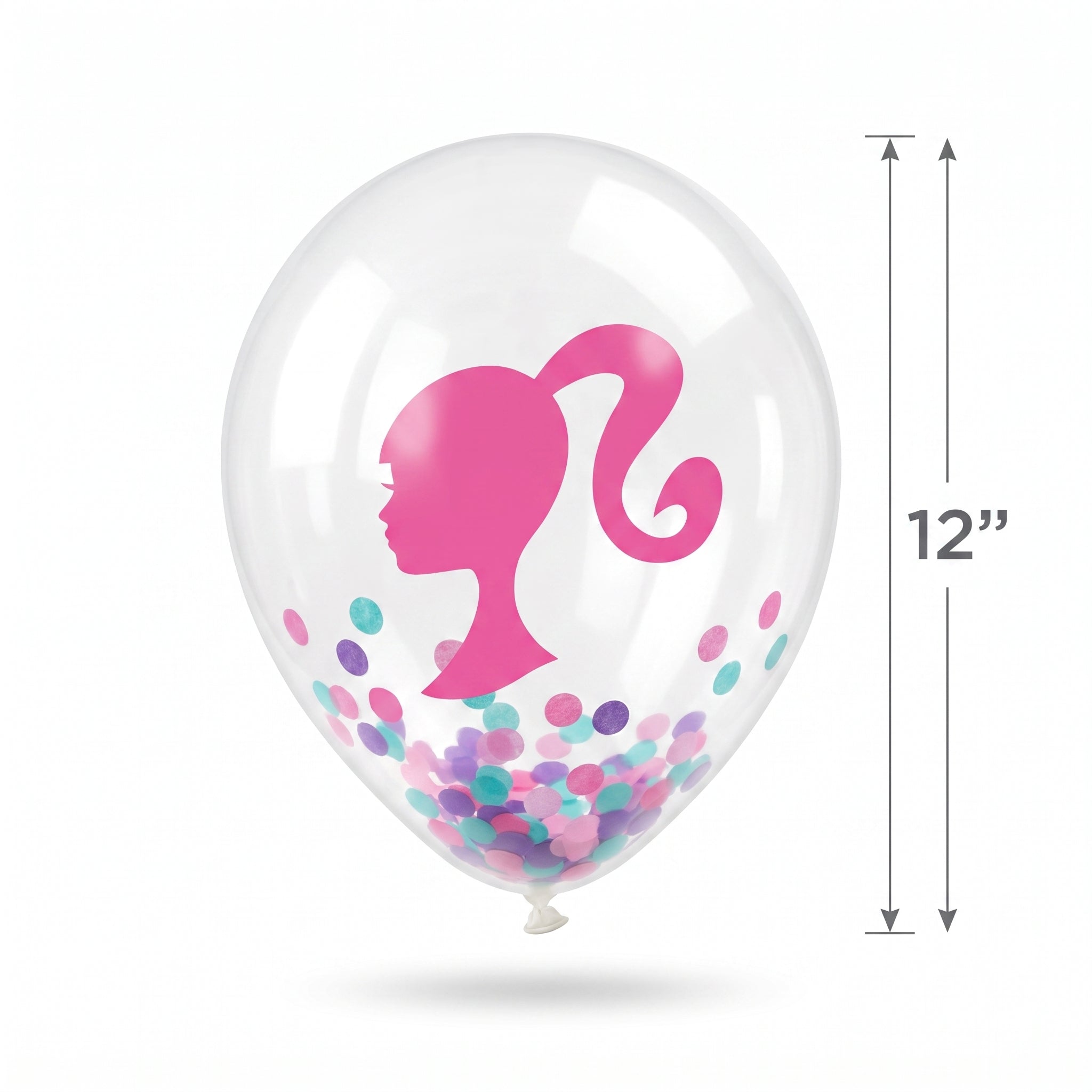 Barbie Dream Together Confetti Latex Balloons - 12", 6 Pack
