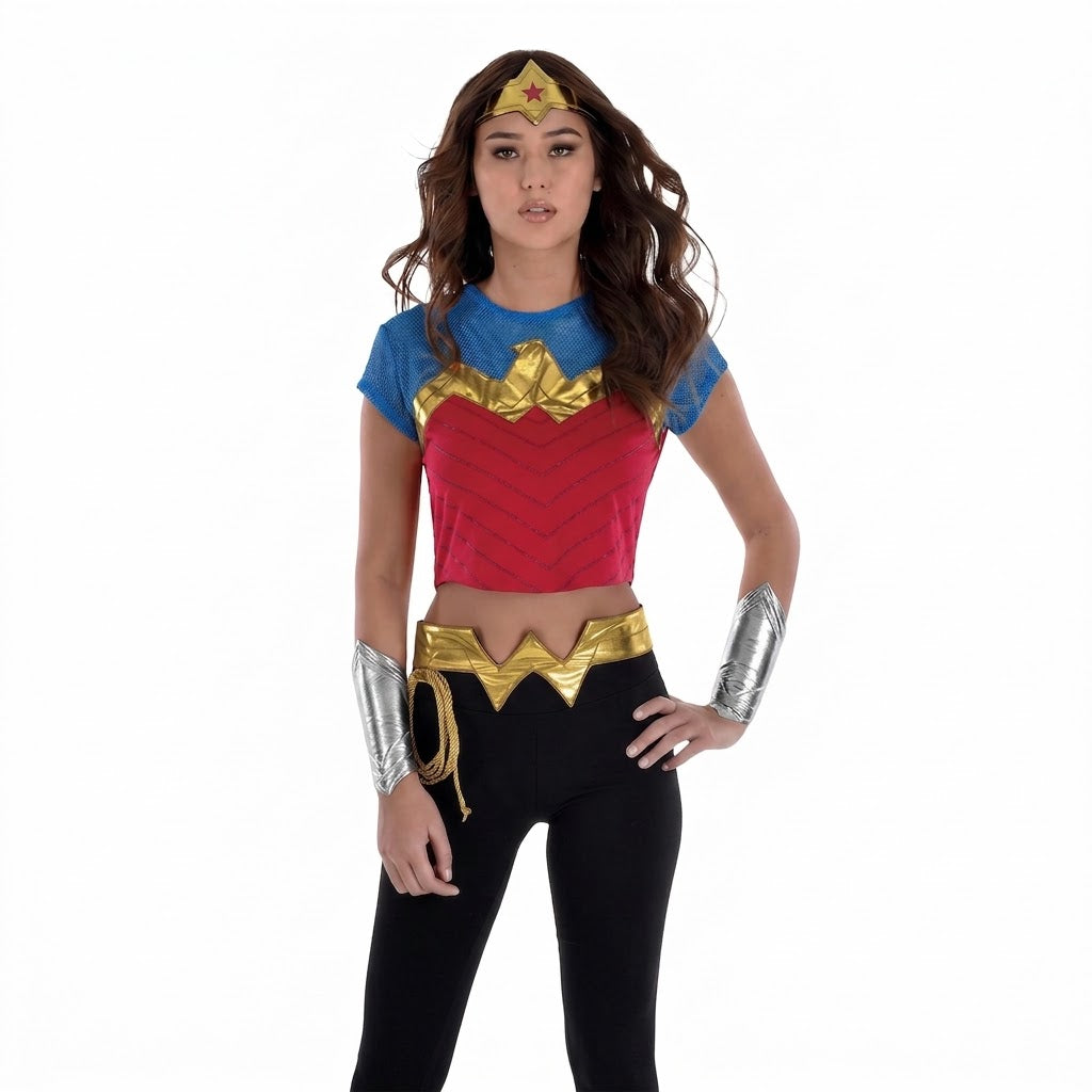 Women's Wonder Hero Costume Kit - Adult L/XL