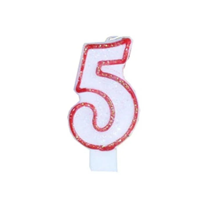 "5" Large Birthday Candle