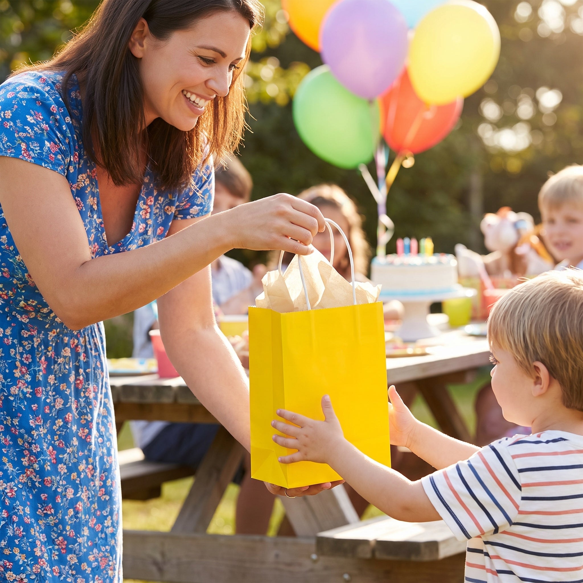 Light Yellow Small Kraft Gift Bag