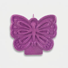 Butterfly Flutter Wax Birthday Candle, 3-Inch, Metallic Purple