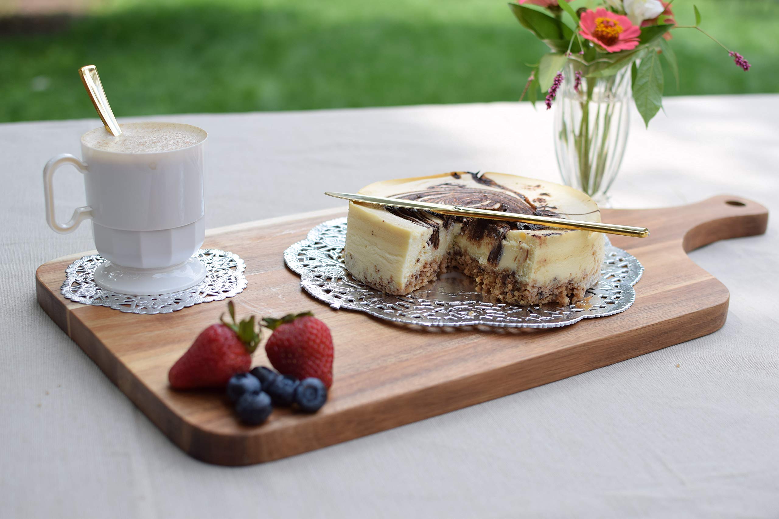 6.5 In. Round Silver Foil Doilies | 15 Count