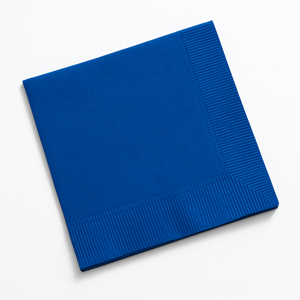 Go Brightly Royal Blue Beverage Napkins - 32 Count - 5 In. X 5 In.