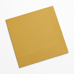 Radiant Gold Beverage Napkins - Solid Color - 5 In. X 5 In.