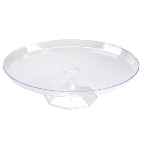 Platter Pleasers Round Cake Stand Color: Clear, Size: 3.7