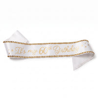 Golden Age 60th Birthday Celebration Sash