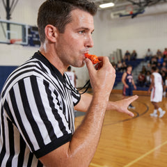 Mini Basketball Whistles with Lanyards, 8-Pack