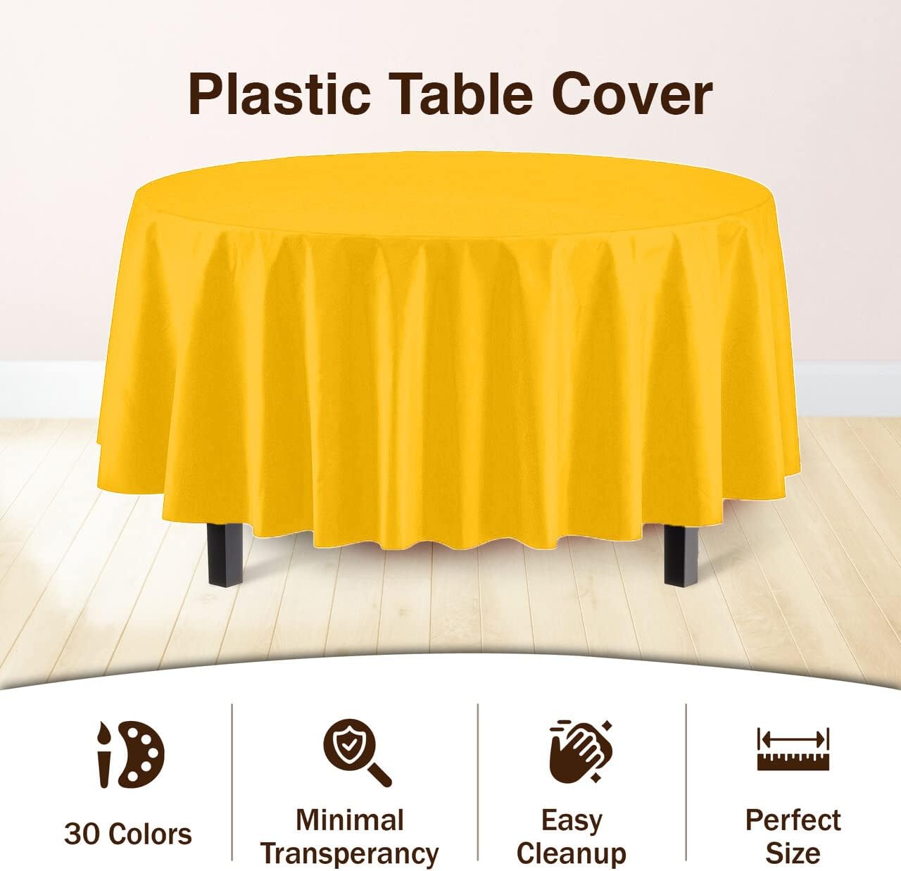 Premium Round Yellow Table Cover