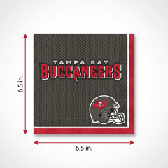 Tampa Bay Buccaneers Printed Luncheon Napkins - 6.5 In. x 6.5 In., 36-Pack