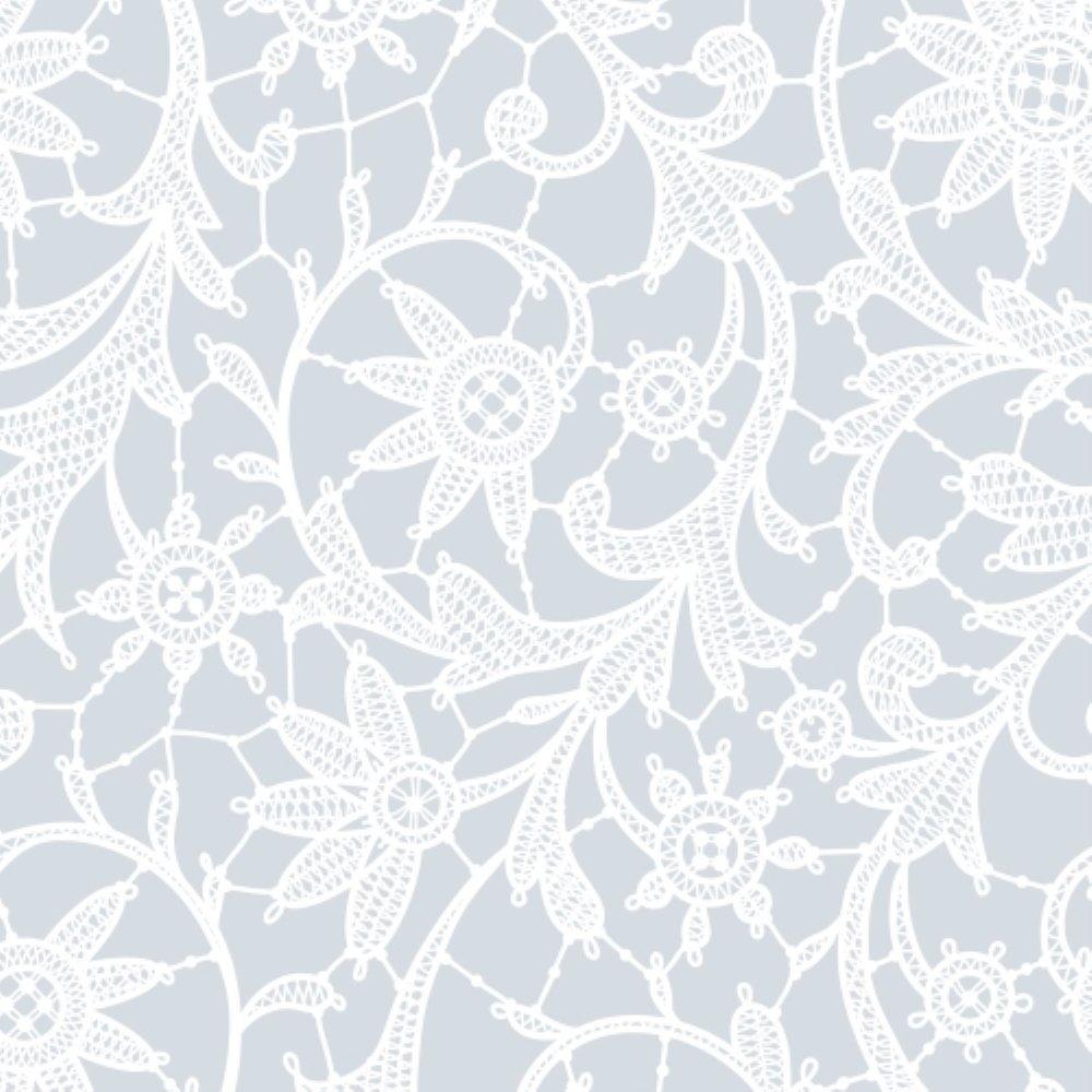 White Lace Plastic Table Cover - 54 In. x 108 In.